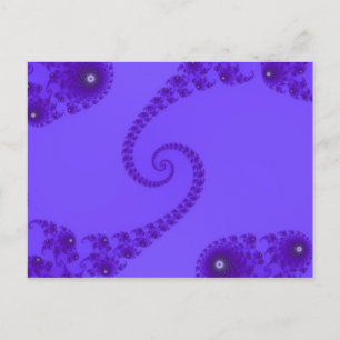 Blaue Violette Doppelte Spirale Postkarte