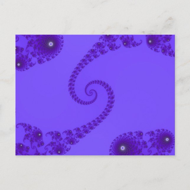 Blaue Violette Doppelte Spirale Postkarte (Vorderseite)