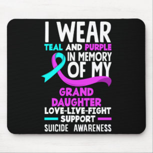 Blaue Violette Erinnerung an den Selbstmord der En Mousepad