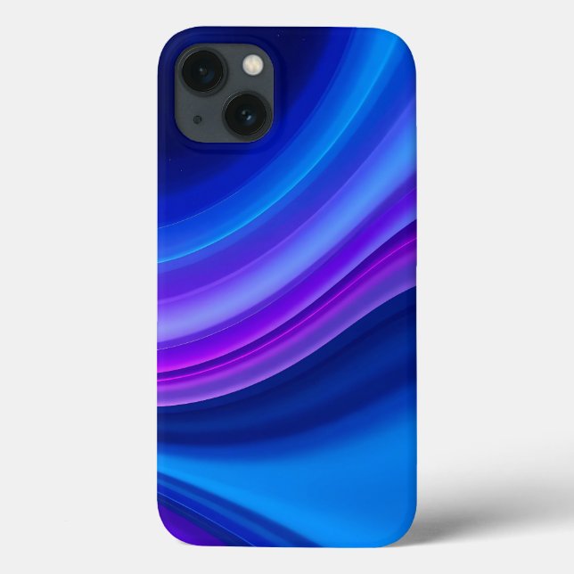 Blaue Violette Gradienten-Welle iPhone-Hülle Case-Mate iPhone Hülle (Rückseite)