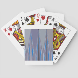 Blaue, violette, graue Chevron-Kunst im Druck Spielkarten