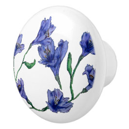 Blaue Violette Keramikknauf