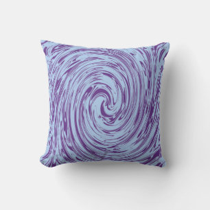 Blaue violette Schwirbel abstraktes Muster stilvol Kissen