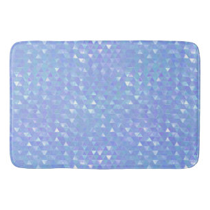 Blaue Violette Trendige Dreiecke Geometrisch Badematte