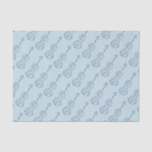 Blaue Violinen-Linie Zeichnen Seidenpapier
