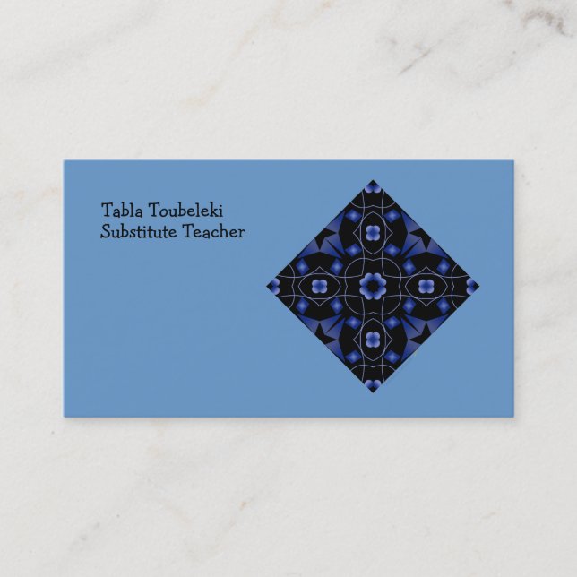 Blaue Visitenkarte (Vorderseite)