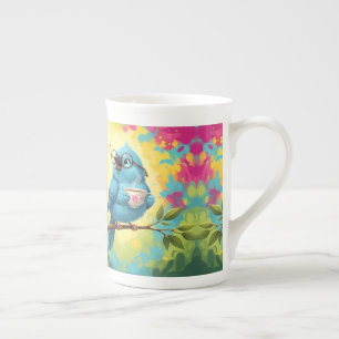 Blaue-Vogel-Cozy-Spezialtasse Prozellantasse
