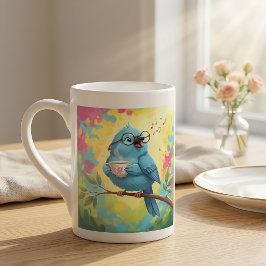 Blaue-Vogel-Cozy-Spezialtasse Prozellantasse