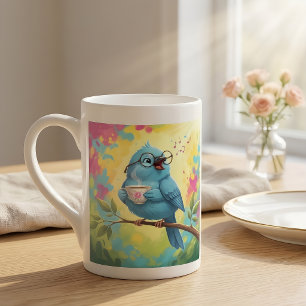 Blaue-Vogel-Cozy-Spezialtasse Prozellantasse