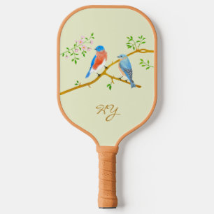 Blaue Vögel Hellgrüne Pickleball-Schläger Pickleball Schläger