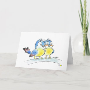 Blaue Vögel Karte