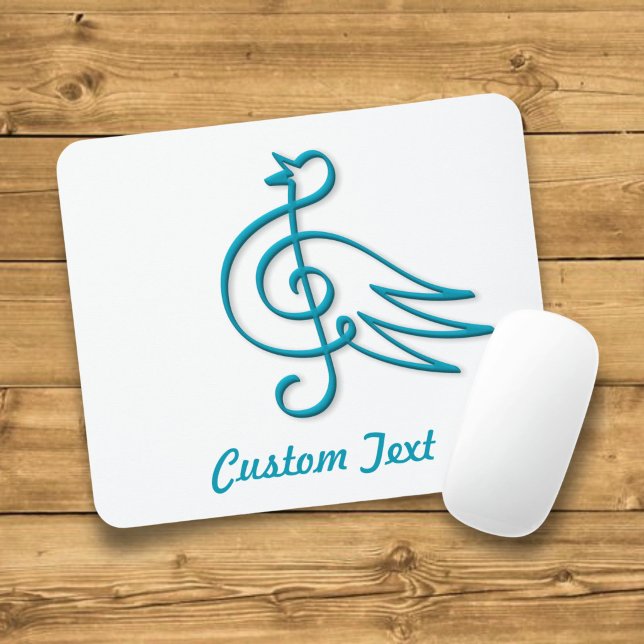 Blaue Vogel Musikmauspad Mousepad (Von Creator hochgeladen)