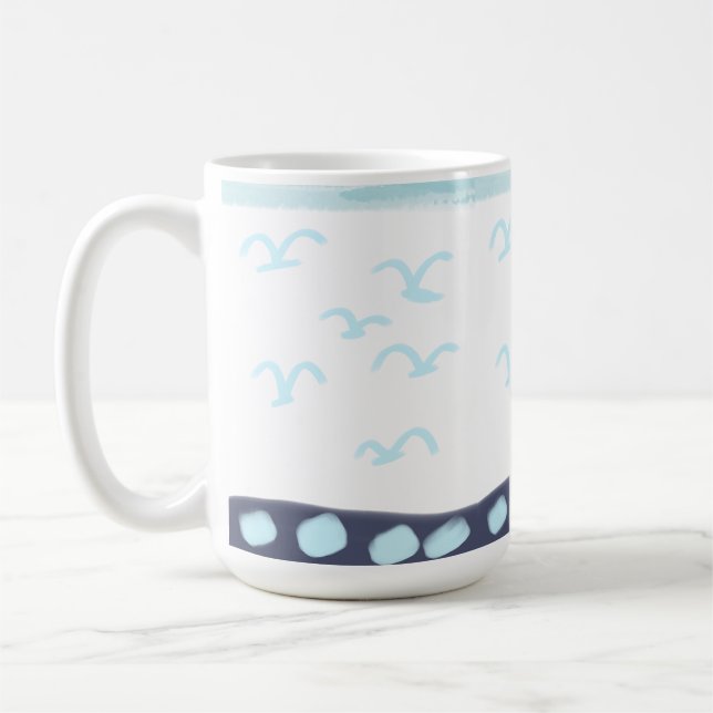 Blaue Vögel Tasse-keramisch Kaffeetasse (Links)
