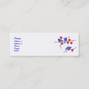 Blaue Vogel-Visitenkarte Mini Visitenkarte