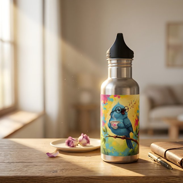Blaue Vogel Wasserflasche (Von Creator hochgeladen)