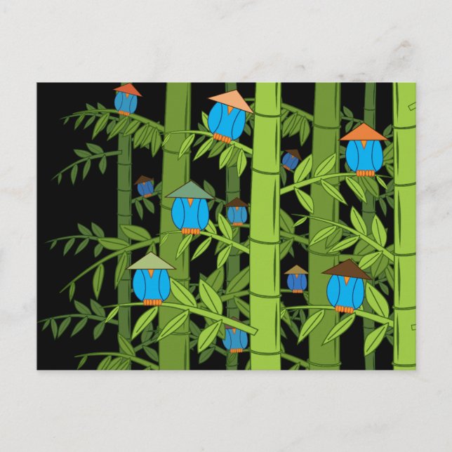 Blaue Vogelarten Postkarte (Vorderseite)