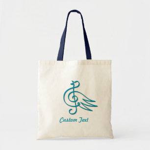 Blaue Vogelmusik Große Tasche