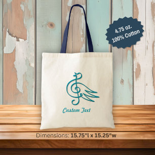 Blaue Vogelmusik Große Tasche