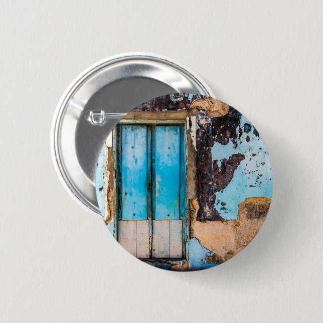 Blaue Wand und Tür Button (Vorne & Hinten)