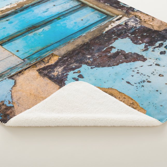 Blaue Wand und Tür Sherpadecke (3/4)