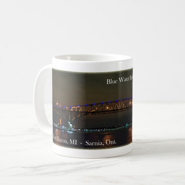 Blaue Wasserbrücke Tasse (Vorderseite Links)
