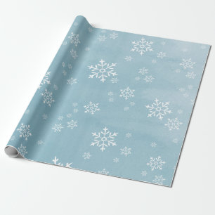 Blaue Wasserfarbe bei leichtem Eis Geschenkpapier