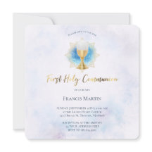 Blaue Wasserfarbe | Erste Einladung der Gemeinscha