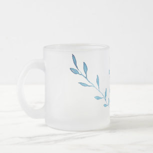 Blaue Wasserfarbe-Foliage  Mattglastasse