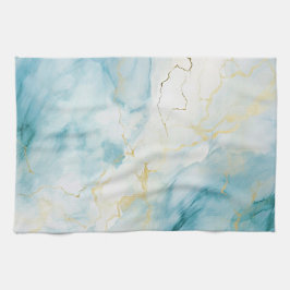 Blaue Wasserfarbe Geschirrtuch