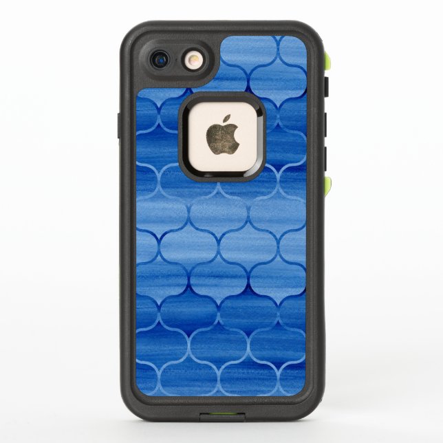 Blaue Wasserfarbe Ogemuster (Rückseite)