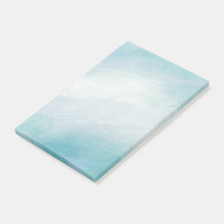 Blaue Wasserfarbe Post-it Klebezettel