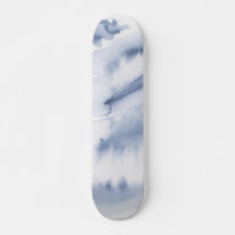 Blaue Wasserfarbe Skateboard