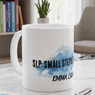 Blaue Wasserfarbe SLP Sprachtherapeut Mug Kaffeetasse