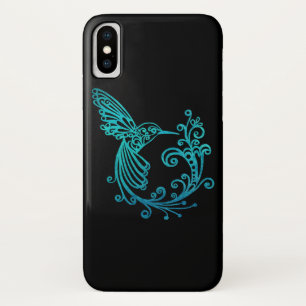 Blaue Wasserfarbe Stilftiger Hummingvogel Case-Mate iPhone Hülle