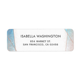 Blaue Wasserfarbe und Rose Goldene Hochzeit