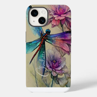 Blaue Wasserfarbendrachenfliege, personalisieren Case-Mate iPhone 14 Hülle