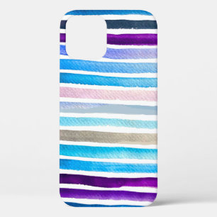 Blaue Wasserfarbenstreifen, handbemalt Case-Mate iPhone Hülle
