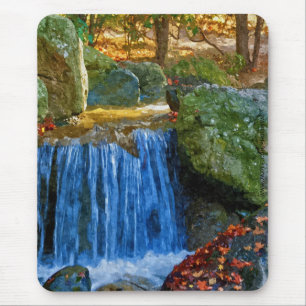 Blaue Wasserfeder-Mauspad Mousepad