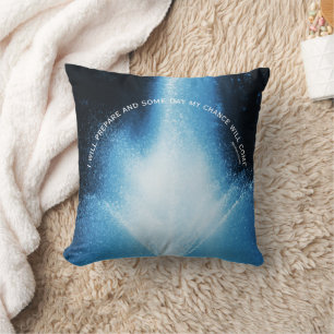 Blaue Wasserfontäne Einstellung Inspiration Zitat Kissen