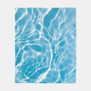 Blaue Wasseroberfläche, Natur abstrakt Fleecedecke