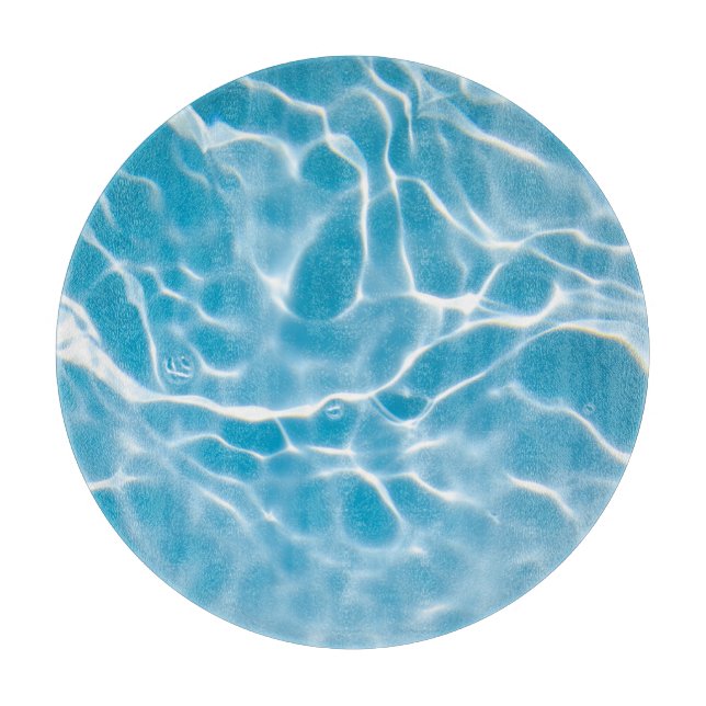 Blaue Wasseroberfläche, Natur abstrakt Schneidebrett (Vorderseite)