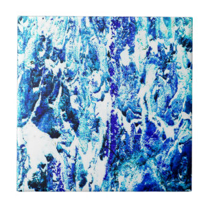 Blaue Wassersäule Fliese
