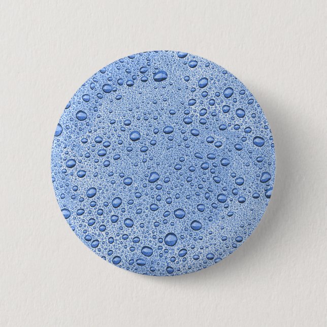 Blaue Wassertröpfchen Button (Vorderseite)
