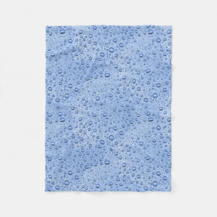 Blaue Wassertröpfchen Fleecedecke