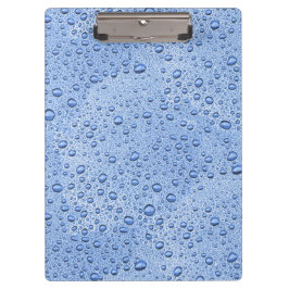 Blaue Wassertröpfchen Klemmbrett