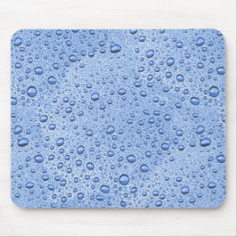 Blaue Wassertröpfchen Mousepad