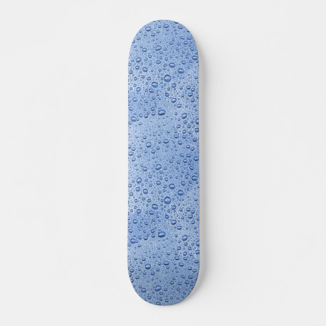 Blaue Wassertröpfchen Skateboard (Vorne)