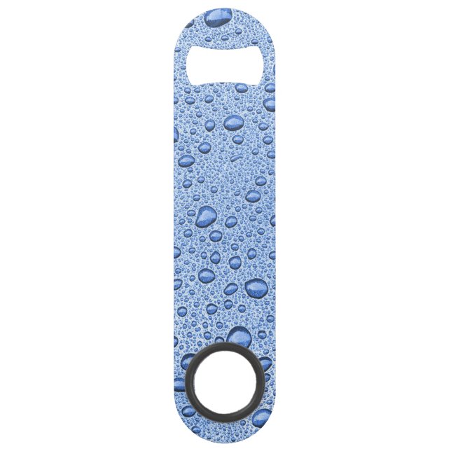 Blaue Wassertröpfchen Speed Flaschenöffner (Vorderseite)
