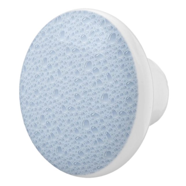 Blaue Wassertropfen Keramikknauf (Rechts)