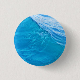 Blaue Wasserwelle Button